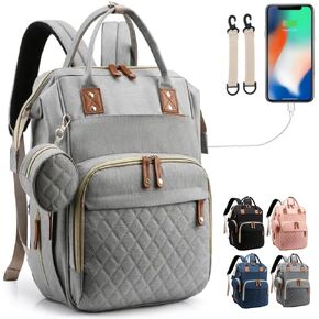 Diaper Baby Changing Bag | Ultra Lightweight Baby Backpack Diaper Bag | Travel Diaper Bag With Portable Changing | Large Unisex Backpack Nappy Bags | Diaper Bags for Baby Boy (Black)