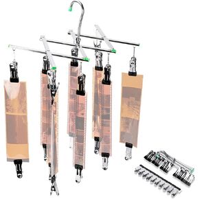 JJC Darkroom 35mm 120 Film Drying Hanging Rack with 10 Clips, Foldable Hanger Windproof for 135, 120, 4x5" Film, Darkroom Developing Accessories