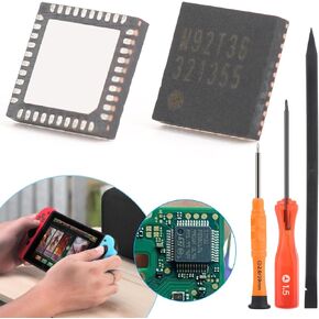 for Nintendo Switch M92T36 USB-C Power Charging Control IC Chip Replacement for Nintendo Switch NS Motherboard Accessories Parts with Repair Tools