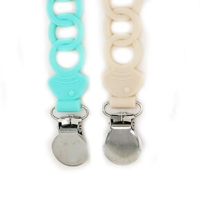 Pacifier Clip for Baby Boy Girl Pacifier Holder Silicone Pacifier Clips for Boys Girls Newborn Birthday Baby Shower Soothie - Set of 2 with Metal Clip (Fish)