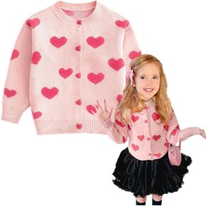 Curipeer Baby Girl Sweater Cardigans Toddler Long Sleeve Button Closure Open Front Knit Outfits