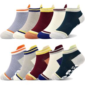 SkiBeaut Baby Socks Ankle Toddler Socks Kids Grips Low Cut Socks Non Slip Grippers Boys Girls Socks for 0-7 Years 5 Pairs