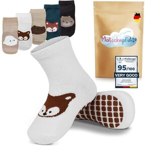 Grip Socks for Baby - Cotton Non Slip Socks Baby with Grippers - Soft Baby Nonslip Socks for Girls and Boys