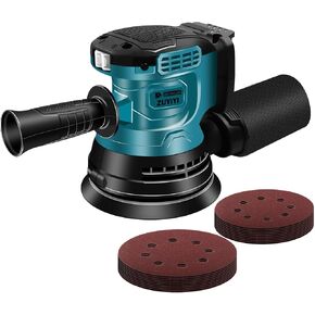5 Inch Cordless Random Orbital Sander for Makita 18V Battery, 12000RPM Electric Orbital Sander 3 Various Speeds, Palm Sander w/20 Pcs Sandpapers for Woodworking, Sanding(Bare Tool)
