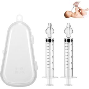 شفاطة أنف للأطفال، شفاطة أنف احترافية لتنظيف أنف الرضع متوافقة مع رذاذ الأنف الملحي للأطفال - أطراف سيليكون خالية من مادة BPA، نظامان محمولان لري الأنف مع حقيبة in Kuwait