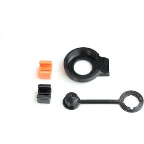 SplashNColor Exhaust Deflector Replacement for Porter Cable A01269 & A01267 | Fits BN200A, BN125A, NS150A, NS100A Air Nailers & Staplers | Flexible Material | Includes Dust Cap & Cushions