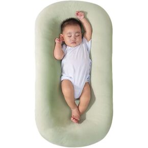 Baby Lounger for Newborn 0-24 Months, Infant Nest Sleeping for Baby in Bed, Soft Breathable Washable Newborn Lounger for Baby (Blue,0-12 Months)