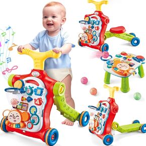 Baby Walker, 5 in 1 Push Walker Baby, Baby Walking Toy, Baby Walkers for Girls, Baby Push Toy Walker, Walker Baby Girl 12 Months, Toddler Walker Push Toy, Baby Walker, Infant Walker
