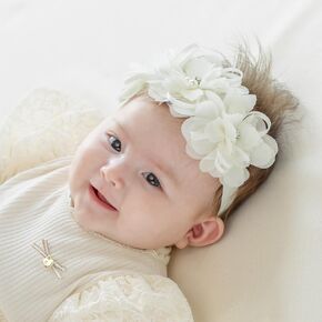 Delicate Lace Floral Baby Girl Headbands Soft Breathable Lace Flower Hairband Elastics Hairband Newborns Hairband for Toddlers Baby Birthday Gifts (style1, normal)