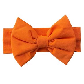 Baby Girl Headbands-Infant Toddler Cotton Handmade Hairbands with Big Bows Child Hair Accessories (Orange, 3-36 Month)