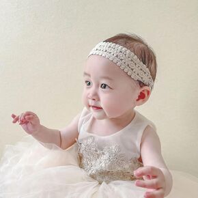 Delicate Lace Floral Baby Girl Headbands Soft Breathable Lace Flower Hairband Elastics Hairband Newborns Hairband for Toddlers Baby Birthday Gifts (style1, normal)