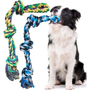 TUAHOO Outdoor Dog Bungee Tug Toy, Spring Pole Rope Tether Tug of War Toys for Aggressive Chewers Pitbull Large Dogs to Interactive Exercise Solo Play, 17ft Hanging Tree Tug Dog Rope Toys