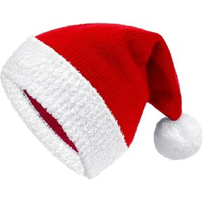 QLINLEAF Christmas Hat Baby Santa Hat Winter Warm Cotton Kitted Toddler Small Santa Hats