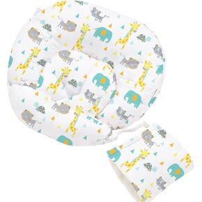Little Grape Land Nursing Pillow, Multifunctional Breast Feeding Pillow with Arm Pillow, 3pk Baby Support Pillow with Adjustable Waist Strap and Removable Cover, Rose Floral