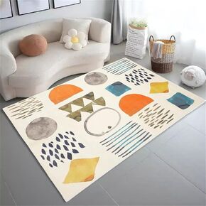 Kids Rug, Graffiti Cozy Beach Carpet for Playroom 4x6, Children's Play Mat Cute Rugs for Nursery, Colorful Play Rug for Bedroom, Area Rugs for Kids