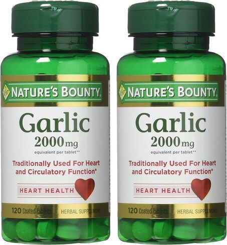 Nature's Bounty Garlic 2000mg, Tablets 120 ea (Pack of 6) in Saudi Arabia