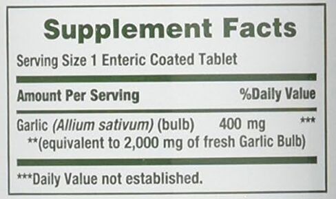 Nature's Bounty Garlic 2000mg, Tablets 120 ea (Pack of 6) in Saudi Arabia