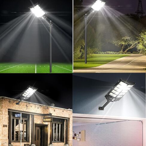 Ofuray 4600W Solar Street Light Outdoor Waterproof, 320000LM Solar Parking Lot Lights-Commercial Dusk to Dawn, IP67 6500k LED Street Light with Remote Control Motion Sensor for Garage, Yard, Barn in Saudi Arabia