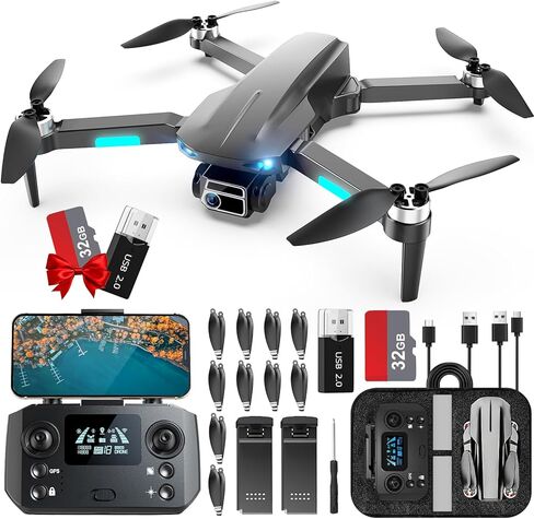 طائرة بدون طيار HHD مع كاميرا 4K للبالغين المبتدئين، أقصى وقت طيران يصل إلى 52 دقيقة، نطاق تحكم 10000 قدم، طائرة رباعية المروحية FPV RC قابلة للطي بوزن 249 جرام، العودة الذكية إلى المنزل، نقل 5 جيجا، محرك بدون فرش، مقاومة للرياح (رمادي) in Kuwait