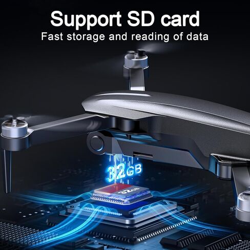 طائرة بدون طيار HHD مع كاميرا 4K للبالغين المبتدئين، أقصى وقت طيران يصل إلى 52 دقيقة، نطاق تحكم 10000 قدم، طائرة رباعية المروحية FPV RC قابلة للطي بوزن 249 جرام، العودة الذكية إلى المنزل، نقل 5 جيجا، محرك بدون فرش، مقاومة للرياح (رمادي) in Kuwait