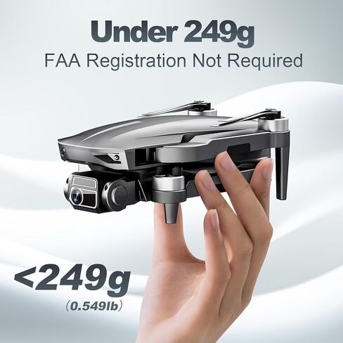 طائرة بدون طيار HHD مع كاميرا 4K للبالغين المبتدئين، أقصى وقت طيران يصل إلى 52 دقيقة، نطاق تحكم 10000 قدم، طائرة رباعية المروحية FPV RC قابلة للطي بوزن 249 جرام، العودة الذكية إلى المنزل، نقل 5 جيجا، محرك بدون فرش، مقاومة للرياح (رمادي) in Kuwait