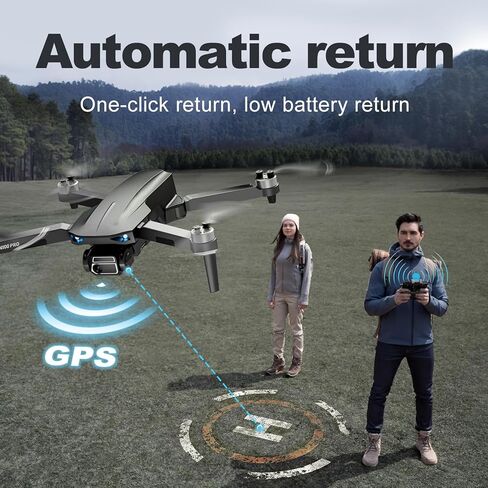 طائرة بدون طيار HHD مع كاميرا 4K للبالغين المبتدئين، أقصى وقت طيران يصل إلى 52 دقيقة، نطاق تحكم 10000 قدم، طائرة رباعية المروحية FPV RC قابلة للطي بوزن 249 جرام، العودة الذكية إلى المنزل، نقل 5 جيجا، محرك بدون فرش، مقاومة للرياح (رمادي) in Kuwait