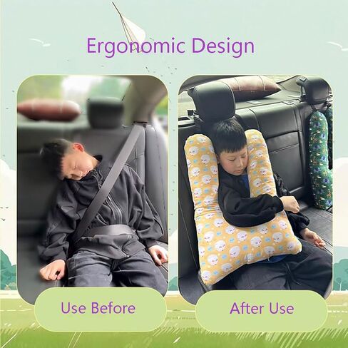 H-Shape Car Seat Pillow for Kids and Adults Universal Car Sleeping Head Support Aircraft Travel Pillows Travel Neck Rest Car Seat Pillow Neck Support Pillow for Carseat Long-Distance Sleeping in Kuwait