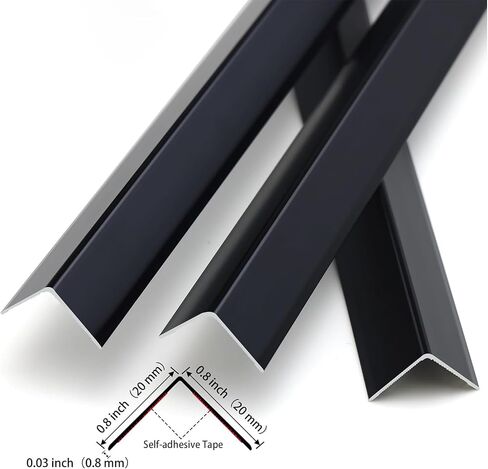 Gaahing Aluminum L Molding Corner Guards, Peel and Stick Trim for Wall Protection, Door Frame, Tile Edge (3Pcs x 4.26ft x 0.8in, Matte Gold) in Kuwait