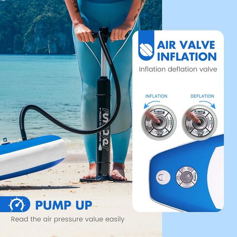 FunWater Inflatable 10'6×33"×6" Ultra-Light (17.6lbs) SUP for All Skill Levels Everything Included with Stand Up Paddle Board, Adj Floating Paddles, Pump, SUP Travel Backpack, Leash,Waterproof Bag in Saudi Arabia