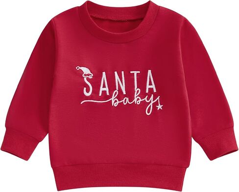 MAYUMMPY Toddler Girls Boys Christmas Outfit Crewneck Sweatshirts Long Sleeve Tops Shirt Pullovers Sweater Fall Clothes in Kuwait