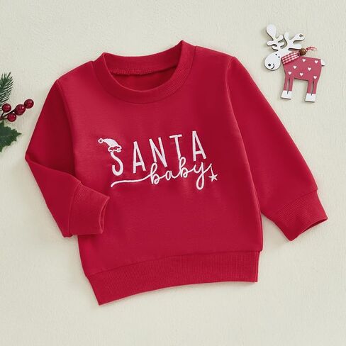 MAYUMMPY Toddler Girls Boys Christmas Outfit Crewneck Sweatshirts Long Sleeve Tops Shirt Pullovers Sweater Fall Clothes in Kuwait