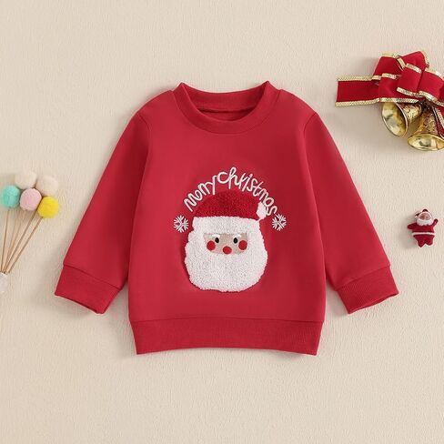 MAYUMMPY Toddler Girls Boys Christmas Outfit Crewneck Sweatshirts Long Sleeve Tops Shirt Pullovers Sweater Fall Clothes in Kuwait