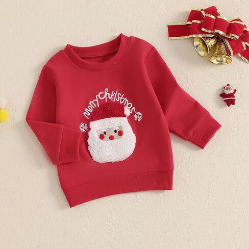 MAYUMMPY Toddler Girls Boys Christmas Outfit Crewneck Sweatshirts Long Sleeve Tops Shirt Pullovers Sweater Fall Clothes in Kuwait
