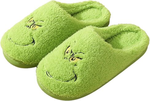 Christmas Slippers Funny Slippers Comfy Warm Furry House Shoes for Adults Men Women Christmas Shoes in Saudi Arabia