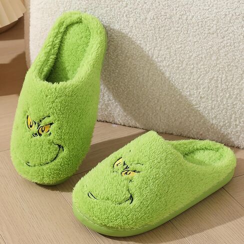 Christmas Slippers Funny Slippers Comfy Warm Furry House Shoes for Adults Men Women Christmas Shoes in Saudi Arabia