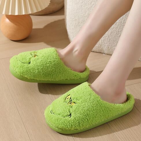 Christmas Slippers Funny Slippers Comfy Warm Furry House Shoes for Adults Men Women Christmas Shoes in Saudi Arabia