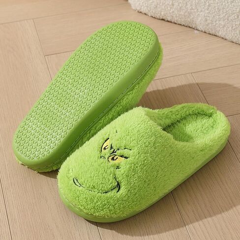 Christmas Slippers Funny Slippers Comfy Warm Furry House Shoes for Adults Men Women Christmas Shoes in Saudi Arabia