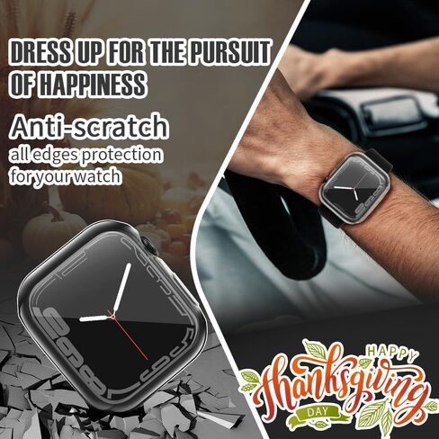 top4cus 42mm (Series 10) Cover Soft TPU Anti-Scratch Lightweight 42mm Iwatch Case All-Around Screen Protector, Optional Cases Compatible with Apple Watch Series 9/8/7/6/SE/SE2/5/4/3/2/1 - Dark Green in Kuwait