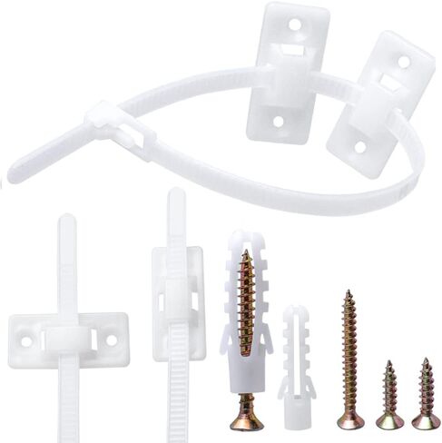 مجموعة مرساة حائطية لسلامة الأطفال من ميسي مكونة من 15 قطعة من أشرطة الأثاث المقاومة للطرف والقابلة للتعديل | مجموعة شديدة التحمل مضادة للطرف لخزانة رف الكتب in Kuwait