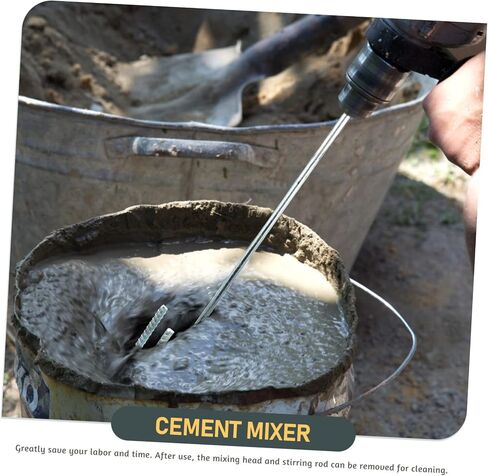Homoyoyo Drywall Mud Mixing Wand Drill Mixer Drill Attachment Paddle Drill Bits for Concrete Power Tools Concrete Tools Drywall Mud Mixer Sticks Mixer Head 45# Steel Electric Mixer Drill in Saudi Arabia