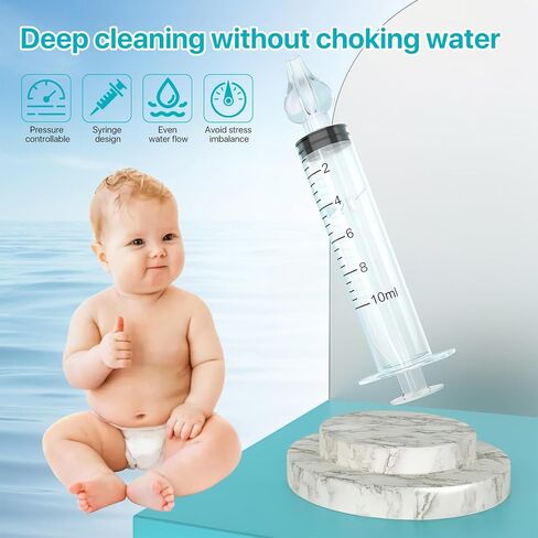 شفاطة أنف للأطفال، شفاطة أنف احترافية لتنظيف أنف الرضع متوافقة مع رذاذ الأنف الملحي للأطفال - أطراف سيليكون خالية من مادة BPA، نظامان محمولان لري الأنف مع حقيبة in Kuwait