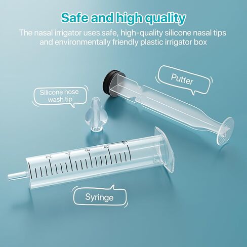 شفاطة أنف للأطفال، شفاطة أنف احترافية لتنظيف أنف الرضع متوافقة مع رذاذ الأنف الملحي للأطفال - أطراف سيليكون خالية من مادة BPA، نظامان محمولان لري الأنف مع حقيبة in Kuwait