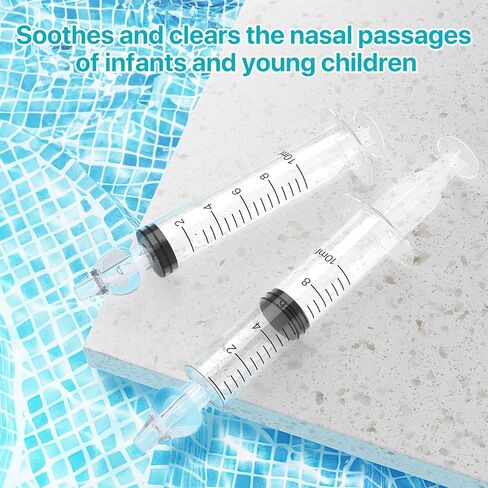 شفاطة أنف للأطفال، شفاطة أنف احترافية لتنظيف أنف الرضع متوافقة مع رذاذ الأنف الملحي للأطفال - أطراف سيليكون خالية من مادة BPA، نظامان محمولان لري الأنف مع حقيبة in Kuwait
