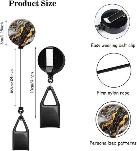 Retractable Lighter Holder with Belt Clip Decorative Badge Clip for lighters Retract Extension 24inch (Lion Wof Holder) in Saudi Arabia