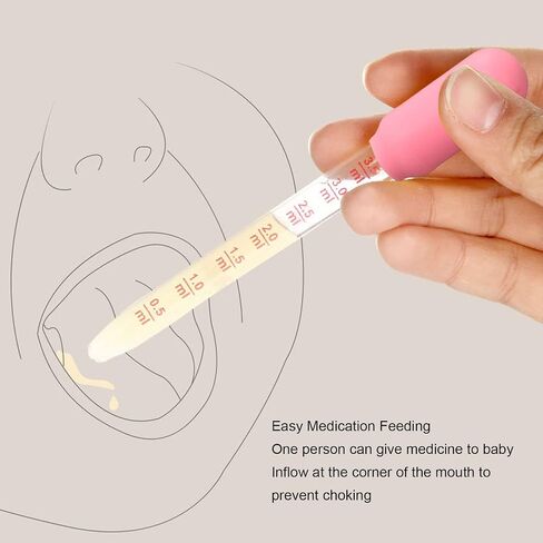 Baby Liquid Medicine Dropper Food Grade Soft Silicone Design Oral Medicine Baby Dispenser Kit (Pink) in Saudi Arabia