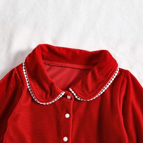 Christmas Pajamas For Kids Toddler Girl Pjs Long Sleeve Button Down Infant Baby Matching Pjs Lounge Set in Saudi Arabia