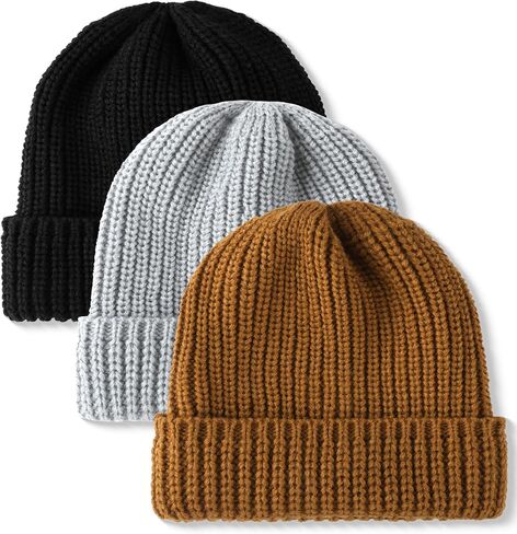 Glooarm 3 Pack Baby Beanie Knit Toddler Beanie Hat Hip-Hop Baby Acrylic Bonnet Infant Cozy Hat for Boys Girls, 0-5 Years in Saudi Arabia