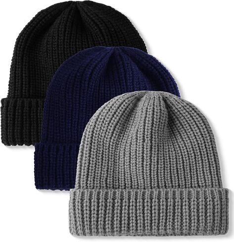 Glooarm 3 Pack Baby Beanie Knit Toddler Beanie Hat Hip-Hop Baby Acrylic Bonnet Infant Cozy Hat for Boys Girls, 0-5 Years in Saudi Arabia