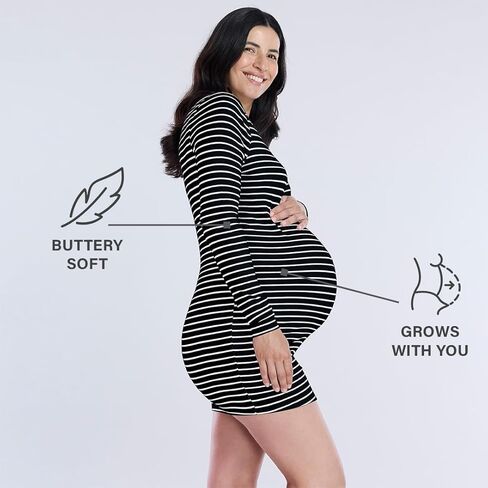 فستان حمل قصير بأكمام طويلة للنساء من Motherhood Maternity in Kuwait