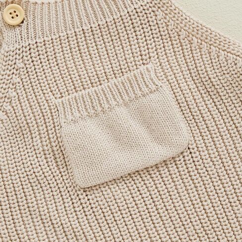 Infant Baby Girl Boy Fall Winter Sweater Romper Pants Knit Jumpsuit Overall One Piece Outfit Clothes in Saudi Arabia